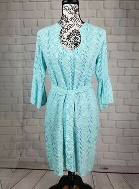 Escapada size medium geo print tie waist dress
